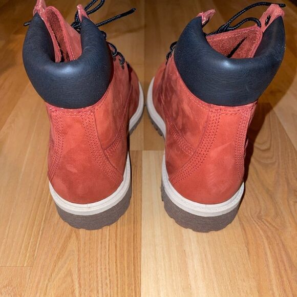 Red Suede Black Leather TIMBERLAND Boots Red Suede Black Leather TIMBERL… - Picture 9 of 16